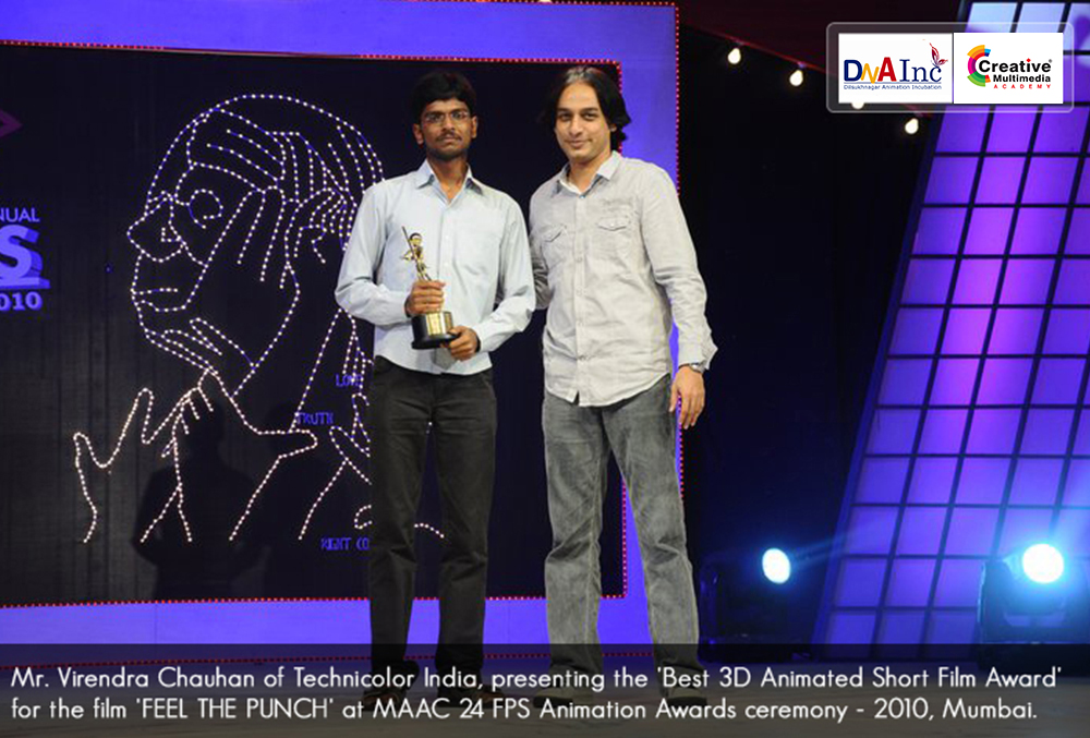 Best 3D Animated Short Film Award at MAAC’s Annual 24 FPS Animation Awards of Mumbai